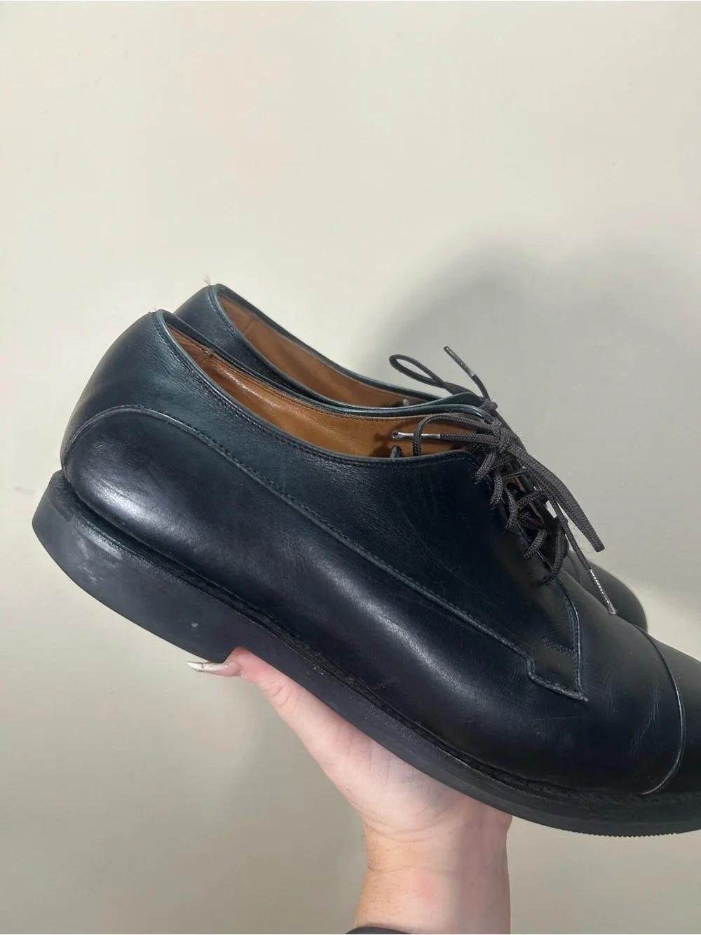 Men's Allen Edmonds Bergland Leather Cap Toe Oxfords Size 9 3E